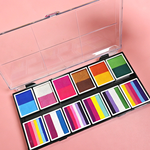 Paleta <span class=keywords><strong>de</strong></span> Pintura Facial Profesional <span class=keywords><strong>de</strong></span> 12 Colores al por Mayor |    No tóxico |   Certificado CE |   Suministros para pintura corporal. - Product Image 3