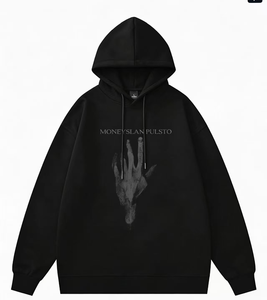 Sudadera con Capucha Estampada de Estilo Oscuro para Hombre, Primavera/Verano, Transpirable y de Secado Rápido, Talla Extra Grande - Product Image 1