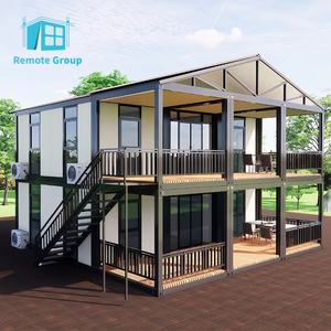 בית מכולות מודולרי נייד דו קומתי, בית טרומי מודרני, בית מכולות מתפרק, מלון יוקרה, 2-3 חדרי שינה, וילה 20-40 רגל. - Product Image 3