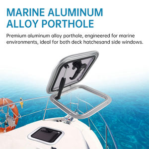 Hublot de pont encastré en aluminium marin avec verre trempé, profil bas, pour bateau et yacht, homologué CE - Product Image 6