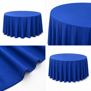 Wholesale Scuba Tablecloth Easy Care Polyester <b>Table</b> Linen For Banquet Hall Conference Catering Event Rental Bulk Supply - Product Image 1