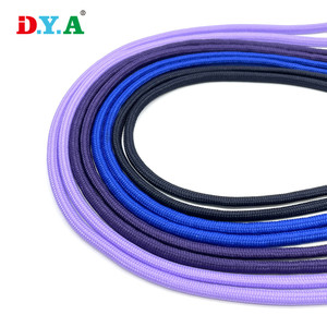 Bas quantité minimale de commande Personnaliser Corde Colorée 5mm Diamètre 130cm Longueur Lacet Rond Polyester Cordon de Serrage pour Chaussures Pantalons Hoodies Vêtements - Product Image 2