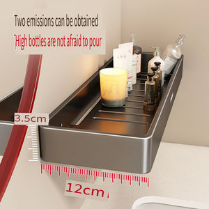 ชั้นวางของในห้องน้ำสแตนเลสสองชั้น ดีไซน์ทันสมัย กันน้ำ ติดผนัง พร้อมดีไซน์อเนกประสงค์ - Product Image 2