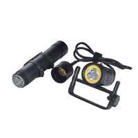 Lampe de poche LED COB IP68 plongée sous-marine lampe de poche LED torche rechargeable sous-marine batterie rechargeable DC 12V d'urgence