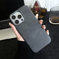 Étui de luxe rétro en cuir PU pour iPhone 13 14 15 16 Plus 17 Air Pro Max avec fonction magnétique durable