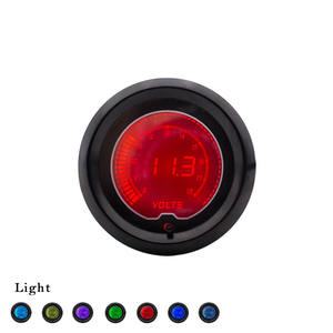 Voltímetro Digital EVO de 52 mm para Modificación de Automóviles, Pantalla LED Verde, 7 Opciones de Retroiluminación, Mide 8-18 V, Temperatura, Fuente de Alimentación de CA - Product Image 2