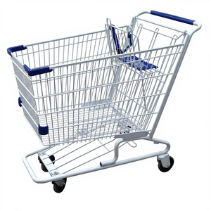 Carrito de Supermercado de 220L, Carrito de Compras Metálico - Product Image 1