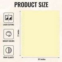 Papier continu NCR Baiyuan pour ordinateur, 9,5 x 11 pouces, 3 plis, perforé, sans carbone, pour imprimantes matriciels