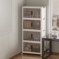 DAYOOH Armoire de Rangement Pliable et Empilable 5 Niveaux en Plastique, Vente en Gros, pour Snacks, Vêtements d'Enfants et Jouets