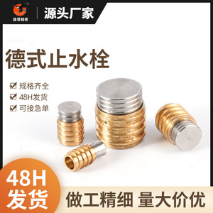 High-End Mold Water Shut Off Valve Brass <b>Plug</b> 1 Standard For Plastic Mold Cooling System Gaskets <b>Replacement</b> Repair Parts - Product Image 3