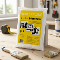 Film de protection en plastique multi-usage pour peinture murale et rénovation de bâtiments