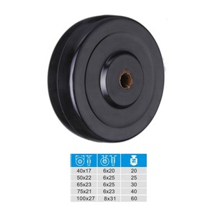 Schwungrad-Nachlauf 1,5/2/2,5/3/4 Zoll langlebiges, glattes Roll leistung, leichtes Vollhartgummi-Einzel rad - Product Image 2