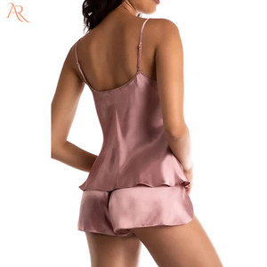 Đồ Ngủ <span class=keywords><strong>Satin</strong></span> Bộ Đồ Ngủ Thiết Kế Mới Nhất Cho Nữ Cami Buộc Dây - Product Image 5