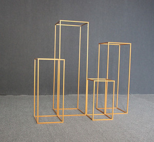 New 4pcs Modern Tall Metal Wedding Flower <b>Stand</b> <b>Vase</b> Set with Durable Golden Holder - Product Image 2