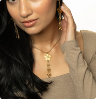 Collier Fleur de Pluie en Acier Inoxydable, Bijoux Islamiques Tendance, Nouveau Design, Prix de Gros Personnalisé, Inspire Jewelry