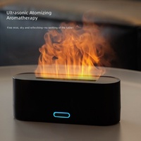 Humidificateur d'air USB de bureau à effet flamme RVB, diffuseur d'arômes à brume froide pour la maison, la chambre et le bureau