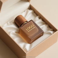 Certification de qualité parfum 50ml bouteille chaud or estampage givré bouteille de parfum boîte d'emballage bouchon en bois pour bouteilles de parfum