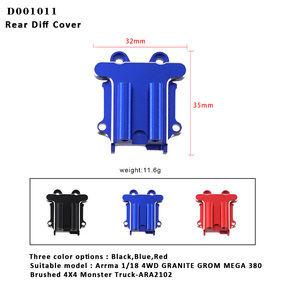 Portador de brazos de suspensión Hub Diff Cover CVD para Arrma 1/18 GRANITE <span class=keywords><strong>MEGA</strong></span> 380 cepillado 4X4 <span class=keywords><strong>Monster</strong></span> <span class=keywords><strong>Truck</strong></span> ARA2102 piezas de repuesto mejoradas - Product Image 4