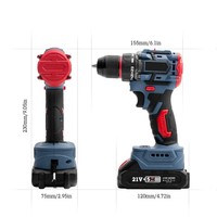 Perceuse électrique sans fil au lithium 21V, rechargeable, multifonction, haute puissance, pour usage domestique
