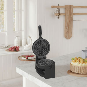 Mini <span class=keywords><strong>gaufrier</strong></span> électrique domestique avec revêtement antiadhésif <span class=keywords><strong>rotatif</strong></span> et pieds antidérapants, base stable. - Product Image 5