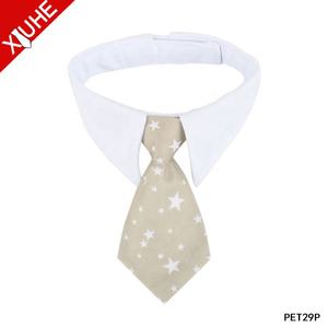 Venta al por mayor, accesorios económicos para perros, corbatas para perros con estampado de estrellas blancas 100% poliéster - Product Image 5