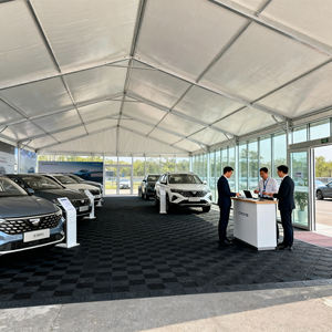 15X15 15X20 15X25m Tente de stockage de construction Tentes résistantes durables <span class=keywords><strong>Location</strong></span> de tente d'exposition d'événement d'exposition de crête élevée - Product Image 5