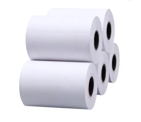 卸売小型チューブコア/コアレス57mm * 50mmサーマルPOSマシン印刷用紙レジ用紙ロール