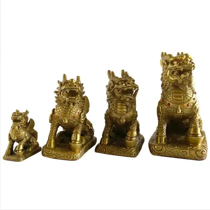 factory direct sale China kylin dragon Professional customization bronze sculpture for Feng Shui ornaments
