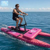 Vélo aquatique SUP à plancher plat 1 place, cadre en aluminium avec plateforme avant pneumatique, profilé pour parc aquatique, portable, de Chine Lumark