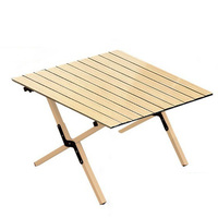 Table pliante en acier carbone léger aux couleurs tendance, imperméable, compacte et enroulable pour pique-nique, camping et randonnée en plein air