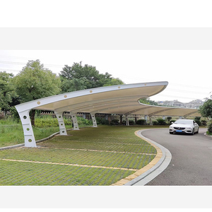 Meilleur Prix Tente de Stationnement pour Voiture en Promotion Structure Moderne en Membrane Tendue PVC PVDF Abri Voiture Cantilever - Product Image 1