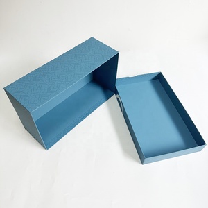 Boîte de présentation <span class=keywords><strong>vide</strong></span> pour chaussures, 2 pièces séparées, couvercle relevable, boîtes rigides personnalisables, gaufrage, pelliculage mat pour sérum de soin de la peau - Product Image 1