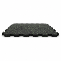 Dalles de sol en caoutchouc souple antidérapantes EPDM pour aire de jeux intérieure/extérieure, tapis de sol emboîtables pour salle de sport avec absorption des chocs et imperméabilisation
