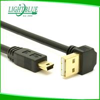 Mini cordon USB mâle à angle droit 90 degrés pour Kodak Canon ELPH Nikon coolpix Camera ps4 ps3 Controller Garmin GPS
