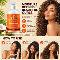 Crème Coiffante au Beurre de Karité et à la Noix de Coco pour Cheveux Bouclés et Frisés, Définition Douce, Hydratation et Maniabilité Flexible 300 g