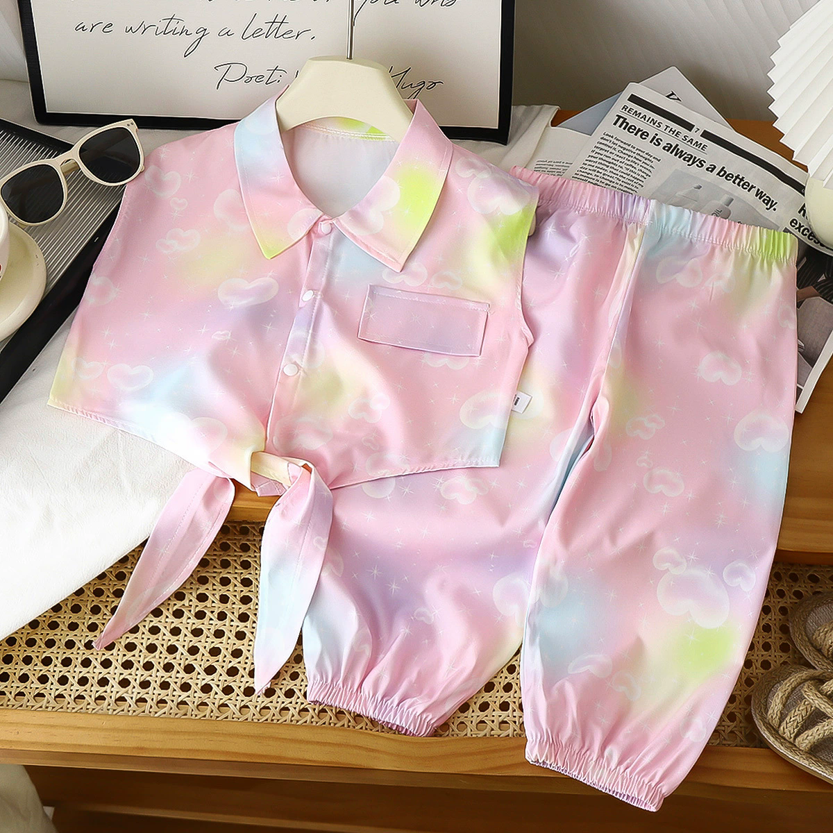 Japanese Lolita Pink T-Shirt - Kawaii Strawberry Rabbit Print With Ruffle Sleeves