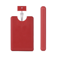 Flacon de parfum de poche portable, vaporisateur fin, vide, rechargeable, 20 ml, plastique transparent noir et blanc, flacon pulvérisateur de format carte de crédit