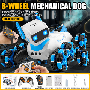 Jouet robot chien RC F01 à 8 roues pour enfants, avec lumière et son, portée de télécommande de 25 m, batterie au lithium, jouet éducatif - Product Image 5