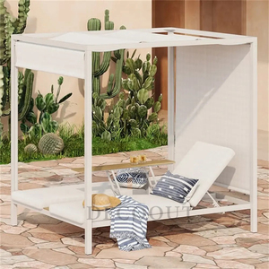 Modern Style <strong>Outdoor</strong> Sun Bed <strong>With</strong> UV Protection <strong>Canopy</strong> Garden Hotel Pool Side <strong>Daybed</strong> Aluminum <strong>Daybed</strong> - Product Image 3