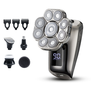 Komingdon hói dao cạo Máy cạo râu 7D nổi đầu LCD hiển thị không thấm nước di động râu có thể sạc lại người đàn ông của máy cạo râu điện - Product Image 1