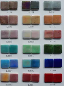 Azulejos de mosaico de cristal surtidos, Multicolor, hecho a mano, español, para piscina
