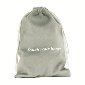 High-Quality Jewelry Pouches Velvet <b>Drawstring</b> <b>Bags</b> with Custom Logo Printing - Product Image 5
