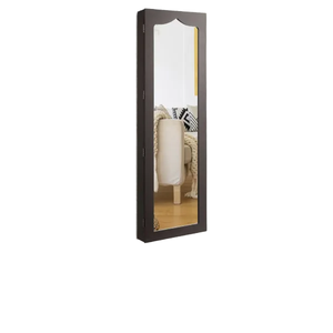 Miroir mural à LED pour maquillage et bijoux, design moderne, blanc, 14,5x4,5x47,5 pouces, à suspendre à la porte - Product Image 2
