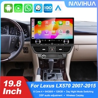 NaviHua Pantalla Grande de 19.8 Pulgadas para Lexus LX570 2007-2015, Radio Multimedia Android para Auto, Monitor con Carplay y Navegación