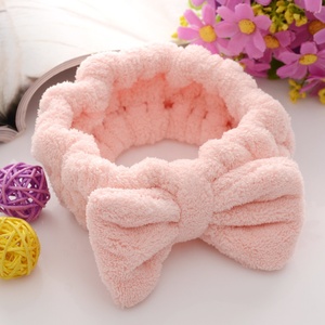 1 ensemble de sèche-serviettes professionnels en microfibre, cristal élastique, assemblage avec fleur et nœud papillon - Product Image 3