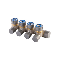 Collecteur de distribution d'eau en laiton moderne de haute qualité OEM, PEX 3/4 pouce, 2-8 voies, pour systèmes de chauffage de cuisine et salle de bain