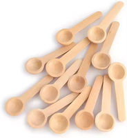 Cuillères en bois de hêtre naturel écologiques, cuillères à sel de bain et ustensiles à farine en bois pour les consommateurs soucieux de l'environnement