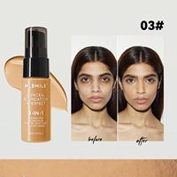 BB Cream Foundation Cair Tahan Lama Non-Komedogenik Pemutih Tahan Air Tekstur Halus Menyamarkan Noda Melembapkan