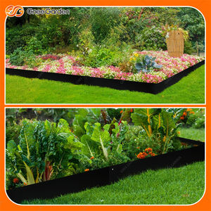 GNEE Rectangle No Dig Balcon Aménagement Paysager Bordure Acier Galvanisé Noir Lit de Fleurs Extérieur - Product Image 3