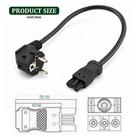 Europäisches Schuko-Stecker auf VDE-Stecker Stromkabel für Industrielle Anwendungen mit Kupferleiter und PVC-Isolierung